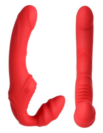 Страпон безремневой Black&amp;Red с вибрацией